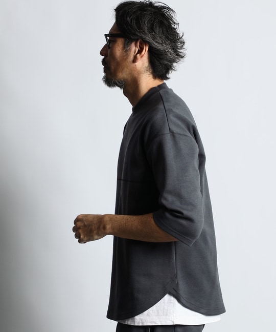 〔BLACK LABEL〕：セットアップ クールマックス　7分袖トップス