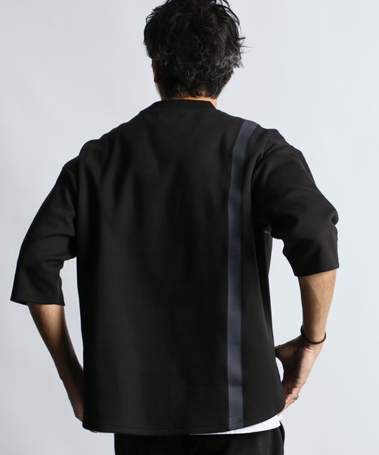 〔BLACK LABEL〕：セットアップ クールマックス　7分袖トップス