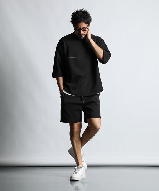 行列のできるレビュー商品、集めました。高評価アイテム BLACK クールマックス7分袖トップス LABEL〕：セットアップ ウエイトトレーニング