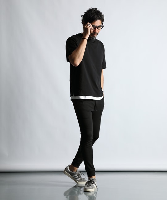 〔BLACK LABEL〕：セットアップ クールマックススリムパンツ
