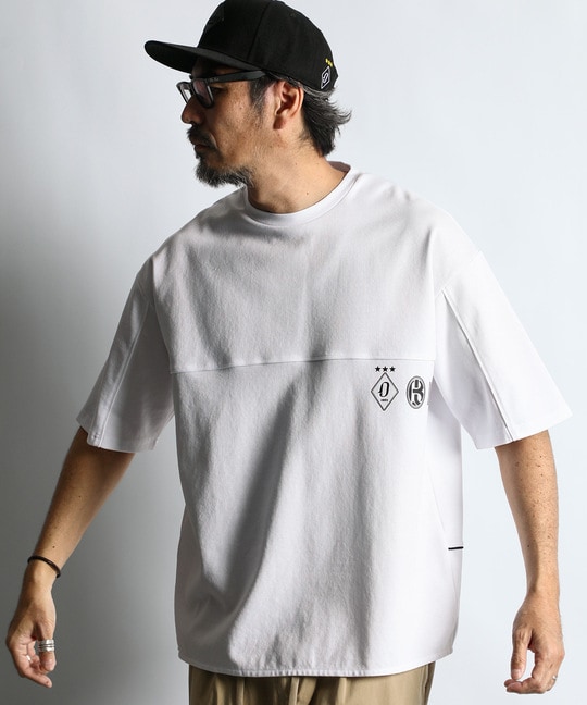 〔BLACK LABEL〕：ポンチ素材 スリーエンブレム　Tシャツ