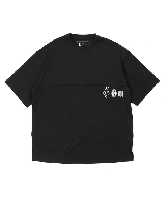 〔BLACK LABEL〕：ポンチ素材 スリーエンブレムTシャツ