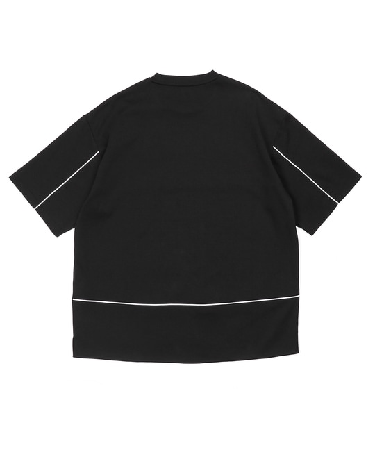 〔BLACK LABEL〕：ポンチ素材 スリーエンブレムTシャツ