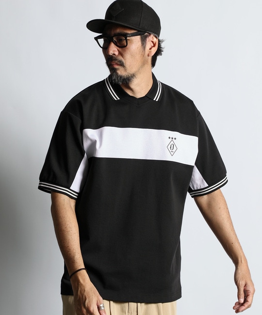 〔BLACK LABEL〕：ポンチ素材 フットボールポロ