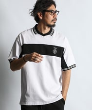 〔BLACK LABEL〕:ポンチ素材 フットボールポロ