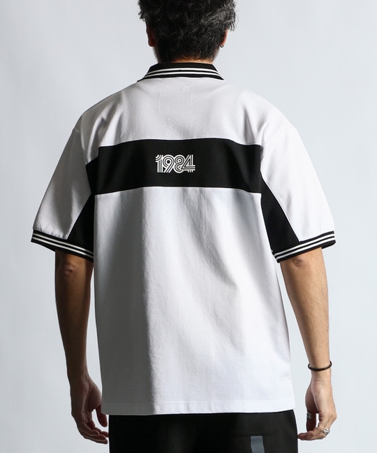 〔BLACK LABEL〕：ポンチ素材 フットボールポロ