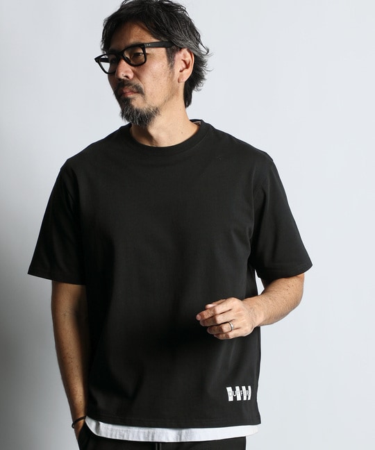 〔BLACK LABEL〕：速乾 ワンポイント Tシャツ