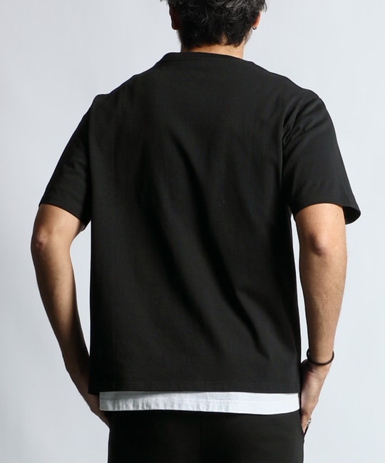 〔BLACK LABEL〕：速乾 ワンポイント Tシャツ