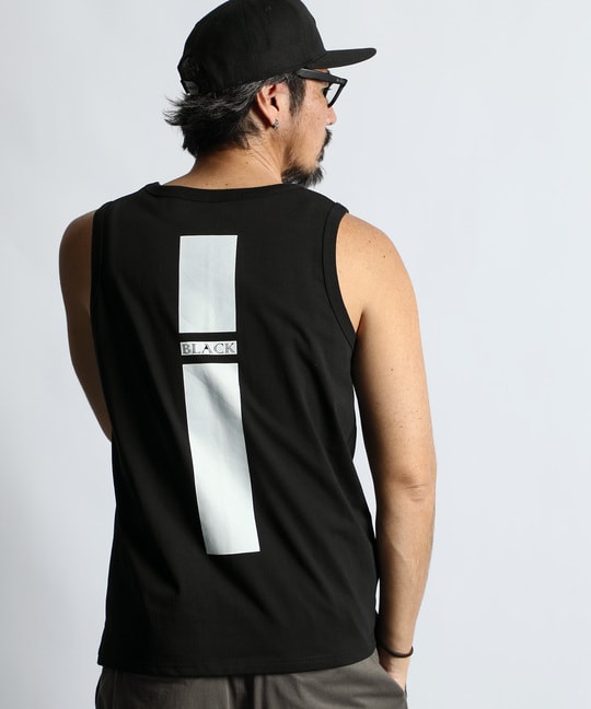 〔BLACK LABEL〕：速乾 バックプリント　タンクトップ