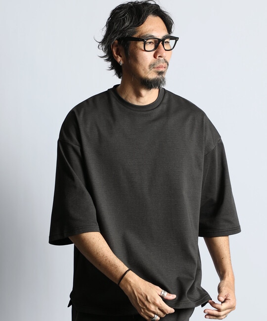 セットアップ 2層構造クールマックスナローボーダーTシャツ