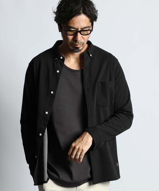 速乾・防シワ 台衿付 ビジカジ　鹿の子シャツ