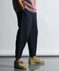 リネンブレンド テーパードワイドパンツ