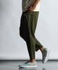 リネンブレンド テーパードワイドパンツ