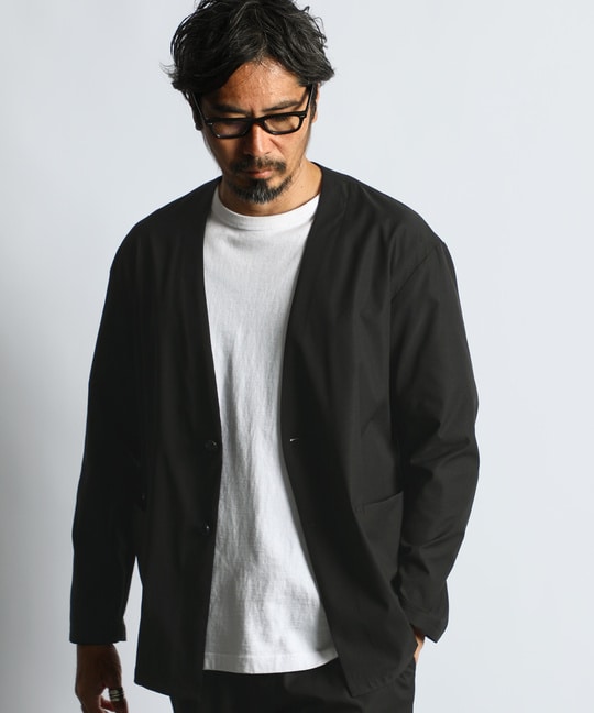 セットアップ ノーカラージャケット