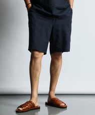 綿麻素材 セットアップショートパンツ