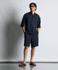 綿麻素材 セットアップショートパンツ