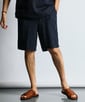 綿麻素材 セットアップショートパンツ