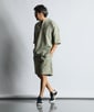綿麻素材 セットアップショートパンツ