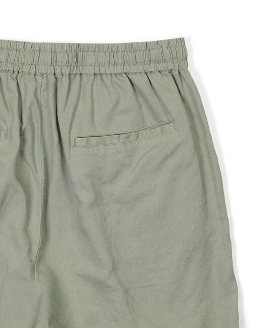 綿麻素材 セットアップショートパンツ