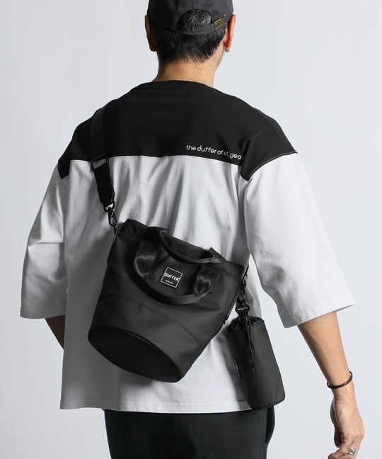 〔BLACK LABEL〕：2ウェイ仕様 ミニラウンドバッグ