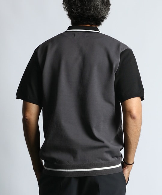 〔BLACK LABEL〕："A-PACK" テックニット ポロ