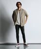 超伸縮「ガムストレッチ デニム」ダメージ＆ペイント加工 ブラックデニム【WEB限定アイテム】