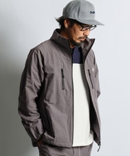 セットアップ スタンドカラーナイロンジャケット