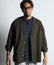 製品染め ニュアンスカラーシャツカーディガン