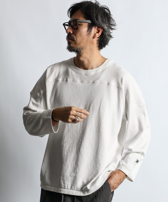 リラックスフィット フットボール　コットンニット