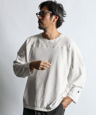 リラックスフィット フットボールコットンニット