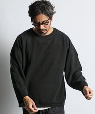 リラックスフィット フットボールコットンニット