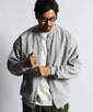 ポンチ素材 スノー加工スナップカーディガン