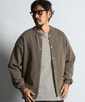 ポンチ素材 スノー加工スナップカーディガン