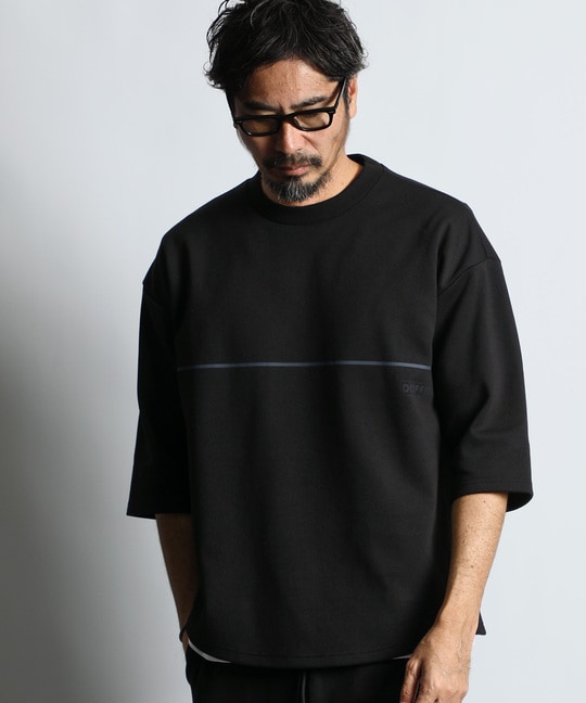 〔BLACK LABEL〕：セットアップ クールマックス7分袖トップス