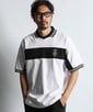〔BLACK LABEL〕：ポンチ素材 フットボールポロ