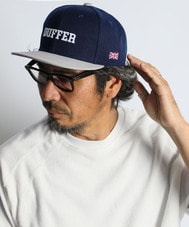 2トーン フラットバイザー キャップ