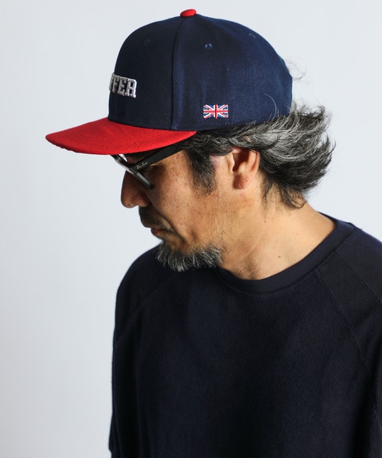 2トーン フラットバイザー キャップ