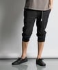 ストレッチナイロン クロップド丈 ハーフレッグジョガーパンツ