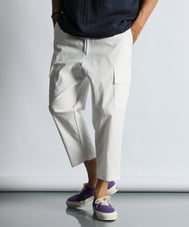 ライトポンチ ジャージ素材 クロップドカーゴパンツ