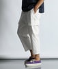 ライトポンチ ジャージ素材 クロップドカーゴパンツ