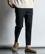 「ガムストレッチ」接触冷感 ピンタックテーパードパンツ
