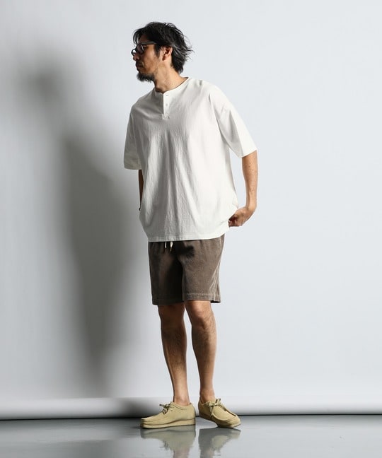 8オンス ヘビーウェイト オーバーサイズヘンリーネックTシャツ