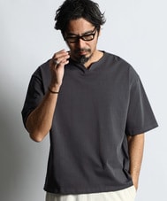 シリコンバイオ加工 シルキータッチキーネックTシャツ