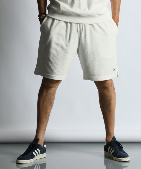 ピグメント加工 セットアップ　パイルショートパンツ