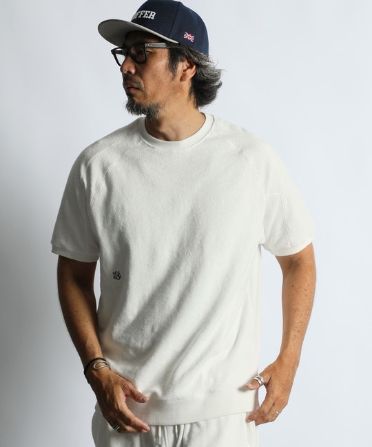 ピグメント加工 セットアップ　パイルTシャツ