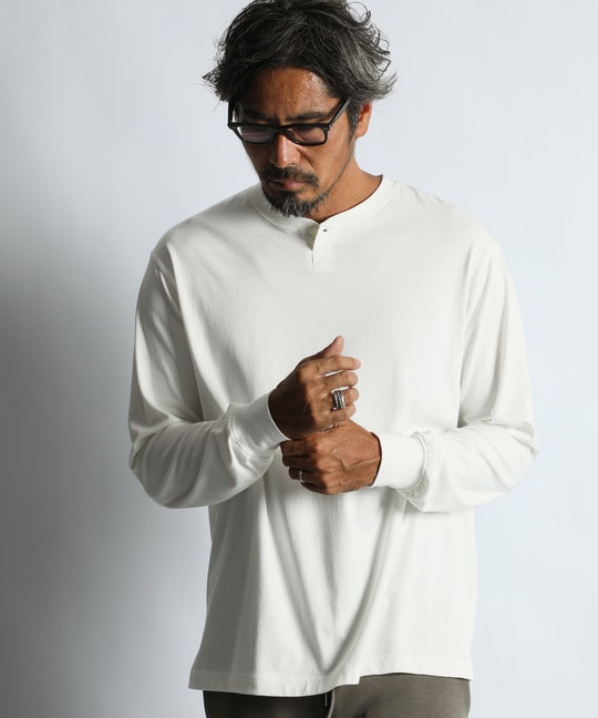 「OPTIMA COOL」オプティマクール ヘンリーネック ロンTEE