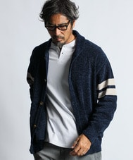 モールニット ショールカラー カーディガン