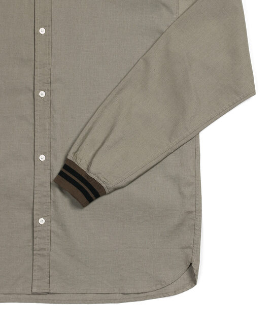 セットアップ 麻混COOLMAXリブ袖シャツ