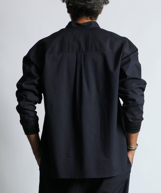 セットアップ 麻混COOLMAXリブ袖シャツ ｜The DUFFER of St