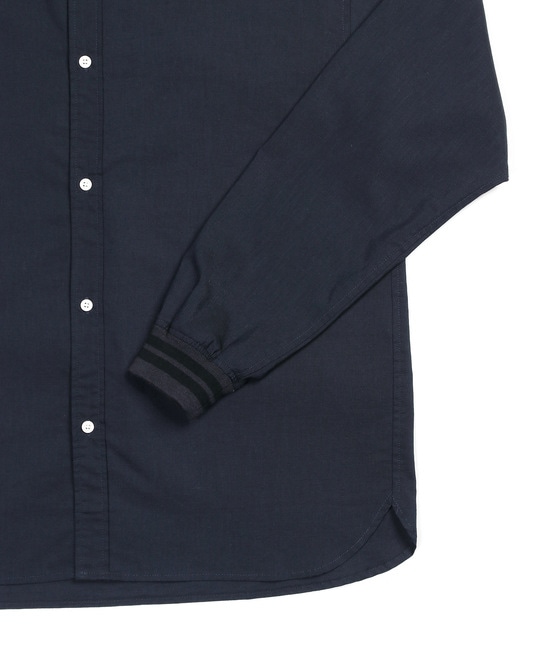 セットアップ 麻混COOLMAXリブ袖シャツ